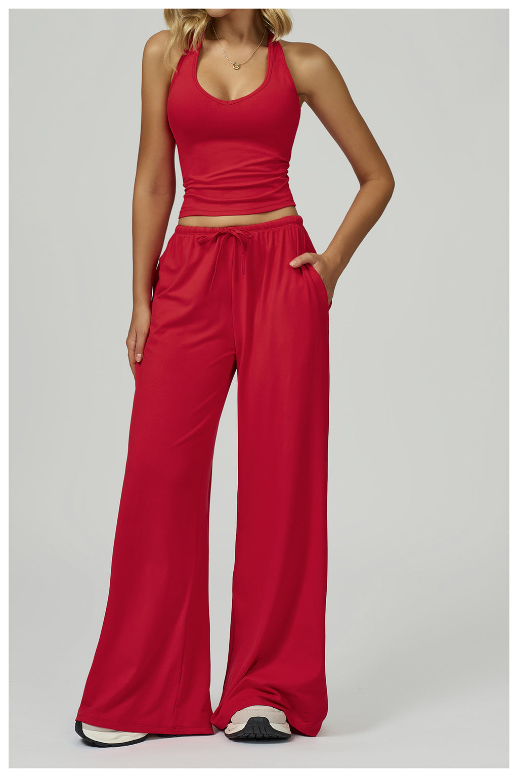 Wide-Leg Two-Piece Set